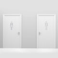 Pikkukuva 3 / 5: Hopeinen WC-kyltti WC-kilpi kylpyhuoneeseen, 1 pari Ovi nimikyltti WC-kyltti Tarrat Signage Sym