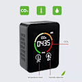 Miniatyrbillede 5 af 5: 5 i 1 Digital CO2-måler, kuldioxid, USB, luft, HCHO, Multifu