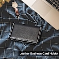 Miniatyrbillede 4 af 5: (Sort) 1 stk. Business Card Holder Luksus PU Læder, Business Card Holder Wallet Kreditkort ID Box/H