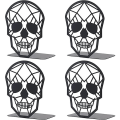 Miniatyrbillede 2 af 5: Metal Skull Design Bogstøtter Sorte Bogstøtter, Heavy Duty Booke