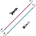 Miniatyrbillede 1 af 5: RGB LED-strimmel til pc 2 stk. 50 cm RGB LED-strimmel til 12V 4-pin RGB LED-hoved til ASUS Aura Sync, Gigab