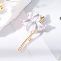 Miniatyrbilde 1 av 3: (Lilla) Vintage Dame Østerriksk Krystall Elegant Blomst Brosje Bryllup Brosje