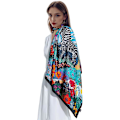 Miniatyrbild 1 av 5: 35 tum Silkesliknande Huvudscarf för Kvinnor, Stor Kvadratisk Satinscarf - Lyxig Mjuk Modeaccessoar - Elegant Förpackad