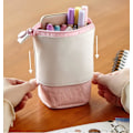 Miniatyrbillede 3 af 5: 1 x Teleskopisk blyant penneholder Etui, PU Corduroy Retractable Transformer Taske Organizer,