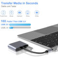 Miniatyrbilde 3 av 5: USB C til VGA HDMI-adapter, 4 i 1 Type C Hub til VGA HDMI 4K UHD