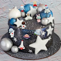 Miniatyrbillede 2 af 5: Astronaut Fondantforme - Raket, Planet, Silikonform