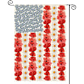 Pikkukuva 1 / 4: Myosotis Poppy Muistopäivän Puutarhalippu 12x18 Tuumaa Kaksisivuinen Ulkona, Isänmaallinen Amerikan Lippu Piha Ulkokoriste