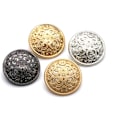Miniatyrbilde 5 av 5: 30 stk Runde Metall Hule Knapper Jakke Knapper Flat Knapper Bukser Knapper Sy Knapper (Lys Gull)