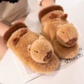 Miniatyrbillede 4 af 4: Plush Kapibara Handsker, Vindtætte Handsker, Plush Kapibara Design, Snehandsker, Tykke, Søde Kapibara Vanter, Snehandsker