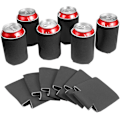 Miniatyrbild 1 av 4: 10 x 6 cm, 12-pack neoprenburkar kylare perfekta för DIY-projekt för bröllop, h black
