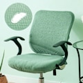 Miniatyrbild 2 av 4: Elastiskt kontorsstolsöverdrag stolsöverdrag skrivbordsstolsdyna skyddande överdrag lämplig för dator Green