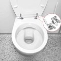 Pikkukuva 2 / 2: 4x3x3,5 cm 1 sarja Sinkkiseos-WC-istuimen kannen saranat säädettävät korvaavat saranat ruuvikiinnityksillä pultteja