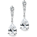Miniatyrbilde 1 av 5: Cubic Zirconia Bryllupsdråpeøreringer, Tåreformet Krystall, for Bruder, Brudepiker, Prom Gave