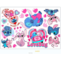Pikkukuva 3 / 3: Lilo ja Stitch Seinätarrat Lasten Piirretty 3D Irrotettavat Seinätarrat Sisustus Pojille Tytöille Makuuhuone Olohuone Hoitaja