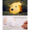 Miniatyrbillede 5 af 5: Børnenatlys, Sød Blød Silikon Hundelampe Dæmpbar Børneværelse Bærbar Hvalp Kawaii Lamper, Sengelampe til Baby og Toddler
