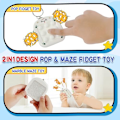 Miniatyrbild 2 av 5: Pop-sensoriska leksaker, dubbelsidig stressreducerande pop-leksak, labyrintspel för barn & vuxna för att lindra ångest, bärbar lugnande fidget