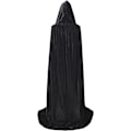 Miniatyrbillede 3 af 5: Helt lang balaclava fløjlskappe Halloween Fancy Cape Kostumer (Sort, 170 cm)