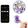 Miniatyrbillede 2 af 3: 2 stk. fidget spinner håndfingertip legetøj, flerfarvet rat regnbue rustfrit stål be