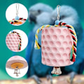 Pikkukuva 4 / 5: Erittäin suuri lintujen pureskelulelu, 5,8×5,8×12cm Papukaijan nokan hiomakivet kelloilla, lintuhäkin tarvikkeet, häkkilelut papukaijoille