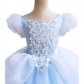 Miniatyrbillede 3 af 6: 1 stk. blå prinsessekostume til piger, udklædning, rollespil, Halloween, jul Height 120CM