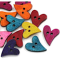 Miniatyrbilde 1 av 4: Tretre knapper Dekorative knapper Syknapper (100 stk) Heart Shaped