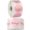 Miniatyrbillede 1 af 5: 2 ruller Tak Breve Forsegling Stickers Pink Rund Label Packi