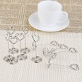 Miniatyrbilde 3 av 5: (Sølv) 20 x Metallhjerte Swirl Memo Notat Klipsholder Stativ for Bryllup eller Andre Anledninger
