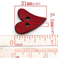 Miniatyrbilde 2 av 4: Tretre knapper Dekorative knapper Syknapper (100 stk) Heart Shaped