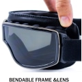 Pikkukuva 4 / 5: Vintage Pilot Motorcycle Goggles Nahkaiset Ratsastuslasit Scoo
