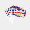 Miniatyrbillede 5 af 5: 20 Pakke Dronning Elizabeth Håndviftning Flag 70. Bryllupsdag