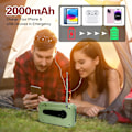 Pikkukuva 2 / 4: kpl Kannettava hätäradio, FM, AM hätäradio aurinkolatauksella käsikammella dynamoradioilla taskulampulla LED-lukuvalolla 2000mAh varavirtalähde S