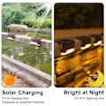 Miniatyrbilde 4 av 5: 4-pakks solcelled terrasselys LED soltrappelykter vanntette