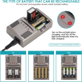 Miniatyrbillede 2 af 5: Smart Batterilader, 4 Bay Universal Batterilader, Universal Batterilader LED Smart Batteri