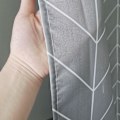 Miniatyrbillede 2 af 5: Dusjforhæng i trykt stof 180 x 200 cm Grå Chevron