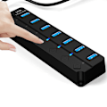 Pikkukuva 4 / 5: USB-keskitin, seitsemän portin kytkin HUB3.0, 4 portin 3.0 jakaja