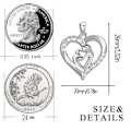 Pikkukuva 5 / 5: S925 Sterling Hopea Sydänriipus Kaulakoru