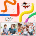 Miniatyrbillede 5 af 5: 6 stk. Pop Tubes Mini Sensoriske Legetøj, Multifarvede Strækbare Rør Se