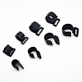 Miniatyrbillede 1 af 4: 20 stk. Plastik Teltstang Clips 20mm Genanvendelige Sorte C Clips til Fastgørelse af Telt Presenning