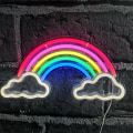 Pikkukuva 1 / 5: Neon sateenkaari, Neon sateenkaari lamppu USB:llä, kotiin, juhliin, syntymäpäiville, ystävänpäivään, makuuhuoneen sisustukseen