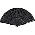 Miniatyrbillede 3 af 5: 1 stk Elegant Broderet Blomsterpåfugl Mønster Sekvensstof Foldbar Håndholdt Håndvifte black