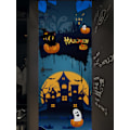 Miniatyrbilde 5 av 5: 3D Halloween Ghost Castle Dørklistremerker, 30 x 79 tommer Ghost Castle Realistisk Dørtapet Klistremerke