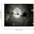 Miniatyrbild 5 av 5: 51 x 60 Tums Julväggbonad Måne Svart Stjärnhimmel Rensa Julväggbonad Polyester Väggbonader för Hem Sovrum