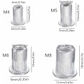 Pikkukuva 3 / 5: 100 kpl M4 M5 M6 M8 puristusmutteria, kierteistetty insertti-niitti, ruostumaton