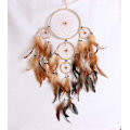Miniatyrbillede 1 af 4: Drømmefanger (L = 70 cm), ægte fjer (Dreamcatcher)