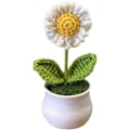 Miniatyrbild 1 av 5: Virkade Blommor i Kruka, Stickade Växter i Kruka, Söta Stickade Blommornament, Handgjorda Bilvirkade Mittkonsol