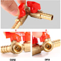 Miniatyrbillede 3 af 4: Y Slangekobling 3-vejs splitter Kuglehane 3-vejs i messing 10 mm Kugleventil til vand, olie og gas til krukkevanding
