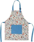 1 st robust barnförkläde i bomull, justerbar rem för barn, bakning, målning, tårta, DIY, lärande, teckning