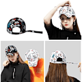 Miniatyrbild 4 av 5: Män Kvinnor Baseballkeps Tryckt Snapback Kepsmössa Mode Hip Hop Hatt Lätt Mjuk UV-skydd Sol H