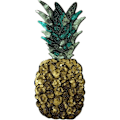 Miniatyrbillede 1 af 4: 1 pakke store ananas stryge-på patches, frugt pailletter broderet