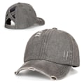 Miniatyrbillede 4 af 4: 1 stk. sort hestehalehat til kvinder, dame baseball cap med huller